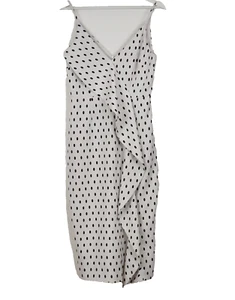 Keepsake Midi Pencil Dress Womens White Spotted Size M - Picture 1 of 9