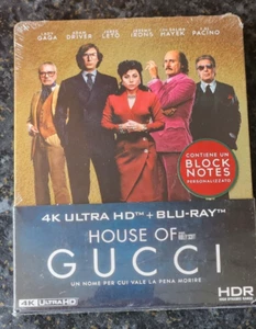 House Of Gucci 4K UHD + BluRay Limited Steelbook + Black Notes Book New & Sealed - Picture 1 of 3