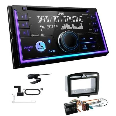 JVC 2-DIN MP3 Autoradio Bluetooth DAB+ für Peugeot 308 Facelift 2009-2014 - Bild 1 von 4