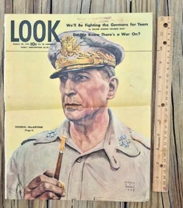Vintage Look March 20 1945 General MacArthur Magazine Cover Henry Hotel - Picture 1 of 4