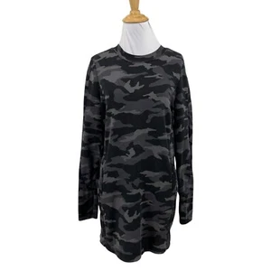 Athleta Dress Womens S Small Black Gray Camo Balance Printed Long Sleeve Pockets - Picture 1 of 10