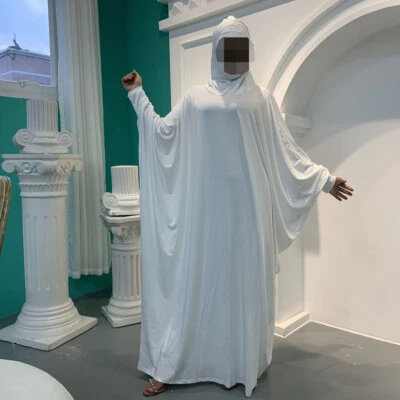 Traje de oración de una pieza Islam oración musulmana Abaya Jilbaab Hijab vestido de oración Foto 1 de 4