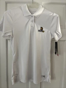 NWT NCAA North Carolina Greensboro Spartans UNCG White Polo Shirt - Size Small - Picture 1 of 9