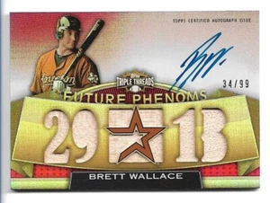 Brett Wallace: 2011 Topps Triple Threads Future Phenoms Bat Relic Auto #111/99 - Imagen 1 de 2