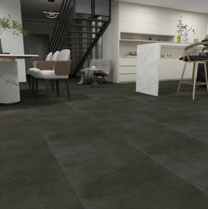 Vinyl Fliese XXL Dark Concrete integr. Trittschall ab 33,99€/m² - Bild 1 von 3