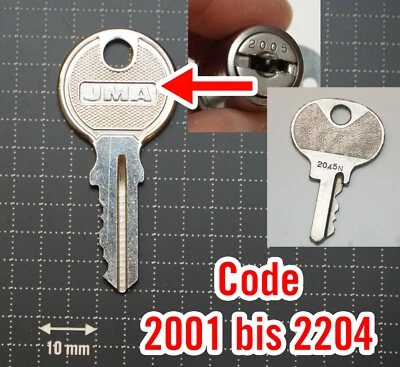 JMA Ersatzschlüssel für Fortschritt Schärf Samas Schloss Büromöbel Nr. 2001-2204