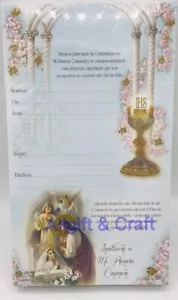 25 Invitaciones De Primera Comunion Español Niña Invitation First communion - Picture 1 of 10