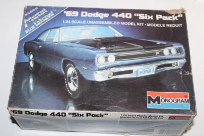 Vintage Monogram Model Kit 1/24 '69 Dodge 440 Six Pack Unbuilt  - Image 1 of 4