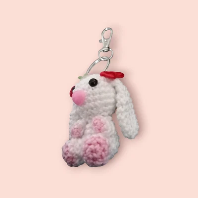Hase gehäkelt Schlüsselanhänger - Bild 1 von 2
