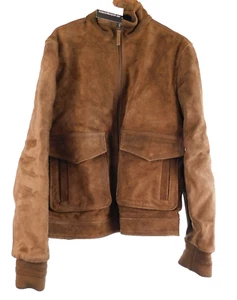 La Martina schwere Herren Rauleder Jacke Pattentaschen used Look braun Gr.XL - Bild 1 von 4