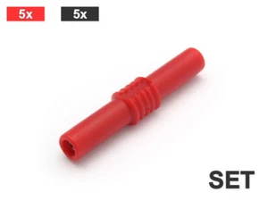 Conector para cables de medición de 4 mm, 19A, juego de 10 unidades (5 x rojo y 5 x negro) - Imagen 1 de 2