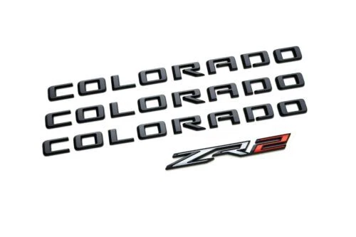 Chevrolet Colorado ZR2 2021-2022 kit emblema negro 84858702 kit de 4 piezas OEM GM Foto 1 de 1