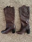 Frye And Co Womens Boots Heel Brown Soft Leather Carson Comfy Dress Casual Boho