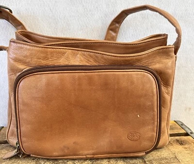 SAS Shoulder Bag Purse Crossbody Brown Leather USA - Image 1 of 4