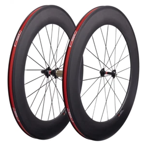 700C Carbon Bicycle Wheelset 24 38 50 60 88mm Clincher Tubeless Road Bike Wheels - Picture 1 of 12