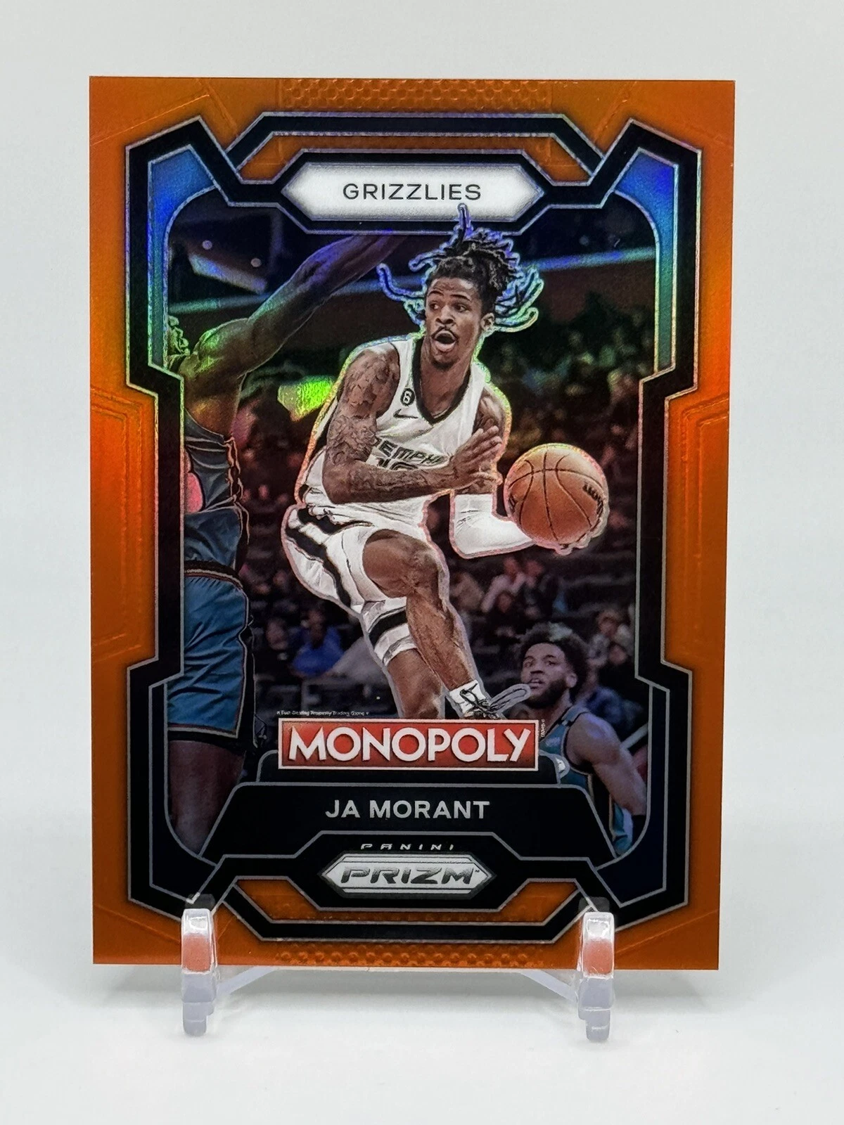 2023-24 Prizm NBA Monopoly Ja Morant #44 Orange Prizm #/124 SP Grizzlies Rare
