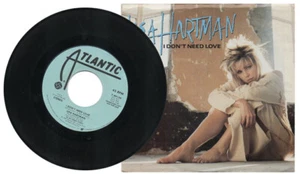 LISA HARTMAN  45 RPM Promo Record w/ Pic Sleeve   "I DON'T NEED LOVE"  MINT DISC - Bild 1 von 5