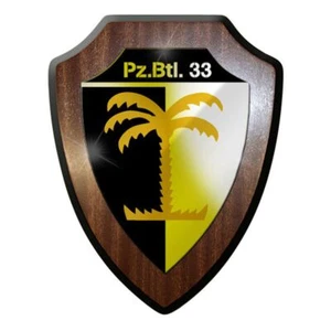 Wappenschild / Wandschild / Wappen - PzBtl 33 Panzerbataillon Panzer #8419 - Bild 1 von 1