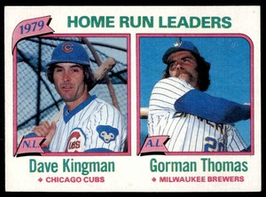 1980 Topps 1979 Home Run Leaders - Dave Kingman/Gorman Thomas  VG-EX Chicago