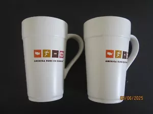 Dunkin Donuts 16 Ounce Ceramic Mugs. Two New. - Picture 1 of 4