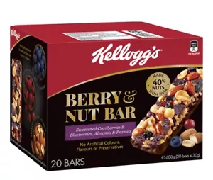KELLOG'S BERRY AND NUT BAR 20 X 30G - Picture 1 of 4