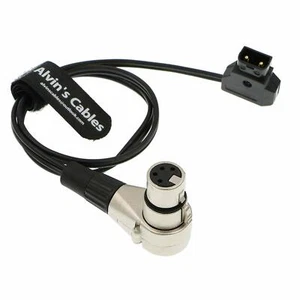 Luxury D Tap to XLR 4 Pin Female Right Angle Power Cable for ARRI Camera Monitor - Picture 1 of 10