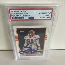 1989 Topps Traded Deion Sanders Rookie Card 30T PSA Authentic Auto