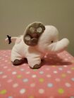 Carter's Soft Pink ELEPHANT Baby Toy-Brown Ears w/Polka Dots, Back Side w/Hearts