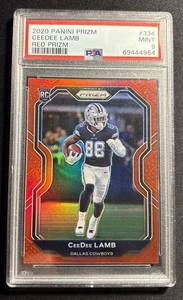 2020 Panini Prizm Rookie CeeDee Lamb #334 Red Prizm Retail SSP PSA 9 Cowboys RC - Bild 1 von 2
