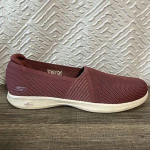 Skechers Goga Mat Gen 5 Sneakers Sz 9.5 Dark Mauve Stretch Fit Flat Comfort Shoe - Picture 1 of 9