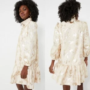 Tuckernuck Champagne Fil Coupe Palmerston Formal Mini Dress Size Medium NWT prep - Picture 1 of 8