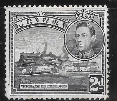 MALTA 1938. Sc #195; SG #221. Rey Jorge VI Definitivo: Ciudadela, Gozo. Usado Foto 1 de 2