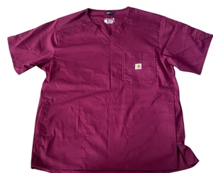 Carhartt Rugged Flex Herren Scrub Top Large Weinrot Ripstop MT6418-M - Bild 1 von 5