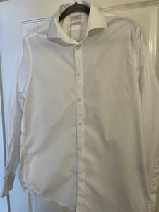 Moss Bros White Formal Shirt Size 16 - Picture 1 of 4