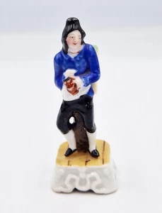 FIGURINA GIOCATTOLO MINIATURA PORCELLANA CONTINENTALE XIX SECOLO - TAPERSTICK - Foto 1 di 4