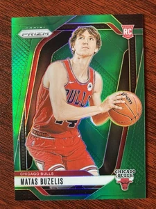 2024-25 Panini Prizm Basketball Matas Buzelis Green Prizm RC #252 Chicago Bulls - Picture 1 of 2