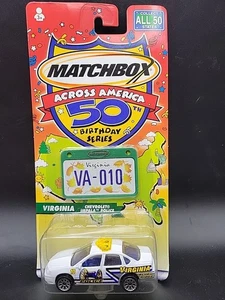 MATCHBOX ACROSS AMERICA 50TH BIRTHDAY VIRGINIA CHEVROLET IMPALA POLICE G70 - Picture 1 of 2
