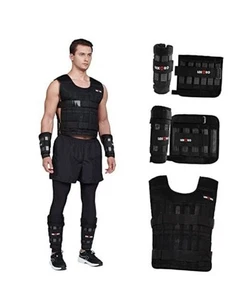 Adjustable Weighted Vest 44LB Workout Weight Vest ARM LEG Weighted Set NEW - Picture 1 of 6