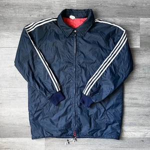 Vintage Adidas Jacket Mens Large Blue Red 1970s Ventex Trefoil Made in France LS - Imagen 1 de 15