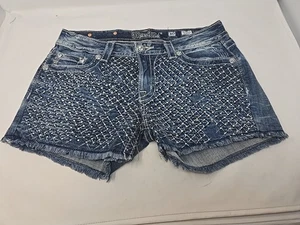 Pantaloncini jeans Miss Me Embellish taglia 30 - Foto 1 di 8