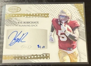 2025 Sage Aspire Football Gold Foil Auto 8/10 Kye Robichaux #ASP-KR2 Lions - Picture 1 of 3