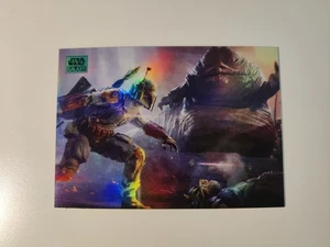2024 Topps Chrome Star Wars Galaxy Jabba's Bounty Hunter #10 Aqua Refractor /199 - Bild 1 von 2