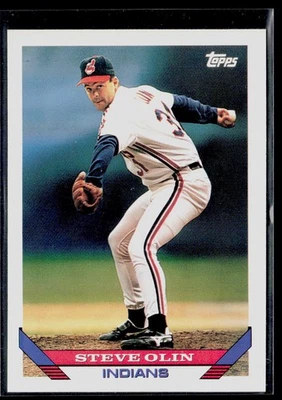 Steve Olin 1993 Topps #167 Cleveland Indians - Image 1 of 2