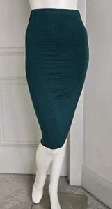 Forever 21 Bleistiftrock weicher Jersey dehnbar waldgrün Gr. S - Bild 1 von 9