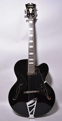 Guitarra Eléctrica D'Angelico Premier EXL-1 Cuerpo Hueco Archtop Acabado Negro Foto 1 de 4