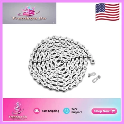 Durable 116 Links 6/7/8 Speed Bike Chain - Easy Install & Rust-Resistant Design - Image 1 of 4