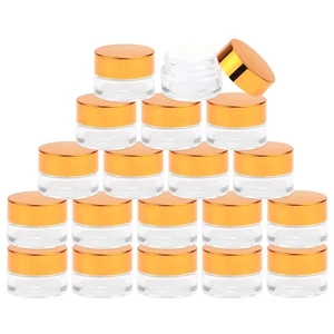 19 Stück Klarglas Kosmetik Gläser 5g Rund Nachfüllbar Kosmetik Creme Topf Cont... - Bild 1 von 7