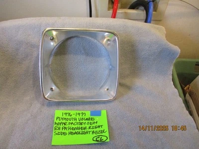 1976-1977 PLYMOUTH VOLARE ЗАВОДСКОЙ ПАССАЖИРСКОЙ СТОРОНЕ ФАРЫ ОБОДОК БЕСПЛАТНАЯ ДОСТАВКА - Изображение 1 из 4