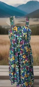 Maggie London Cottagecore Kleid Blumenmuster Größe 8 gefüttert - Bild 1 von 12