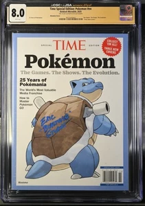 POKEMON TIME MAGAZINE Blastoise-CGC/JSA Eric Stuart 8.0 - Imagen 1 de 5